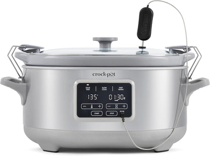 Crockpot Programmable 7-Quart Cook & Carry Slow Cooker with Sous Vide Stainless Steel