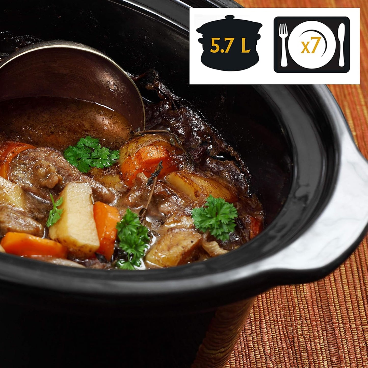 Crock-Pot SCCPVL600S Cook' N Carry 6-Quart Oval Manual Portable Slow Cooker, Silver