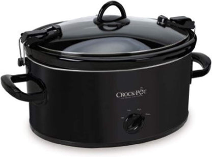 Crock-Pot SCCPVL600S Cook' N Carry 6-Quart Oval Manual Portable Slow Cooker, Silver