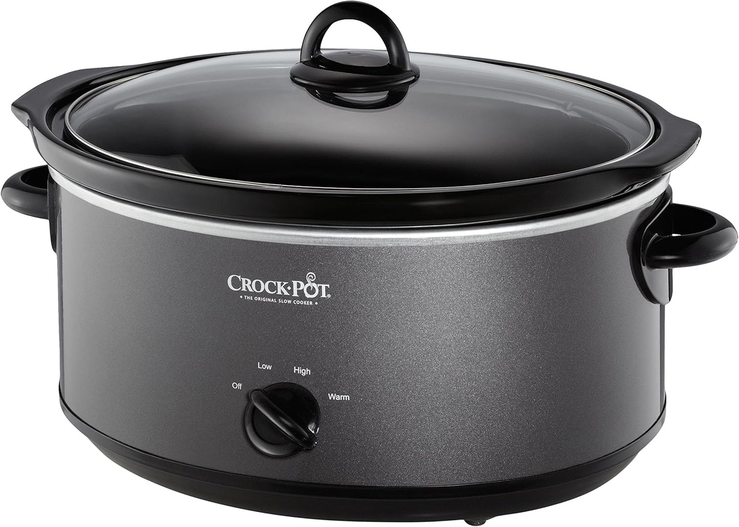 Crock-Pot 7 Quart Oval Manual Slow Cooker, Stainless Steel (SCV700-S-BR), Versatile Cookware for Large Families or Entertaining