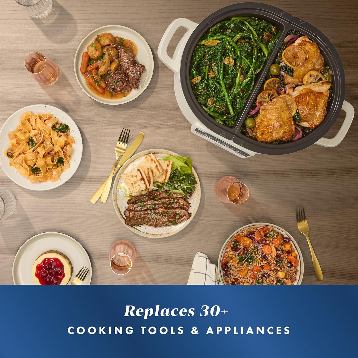 Crock-Pot MultiMeal Multicooker and Programmable Slow Cooker with Bake Function Oat Milk