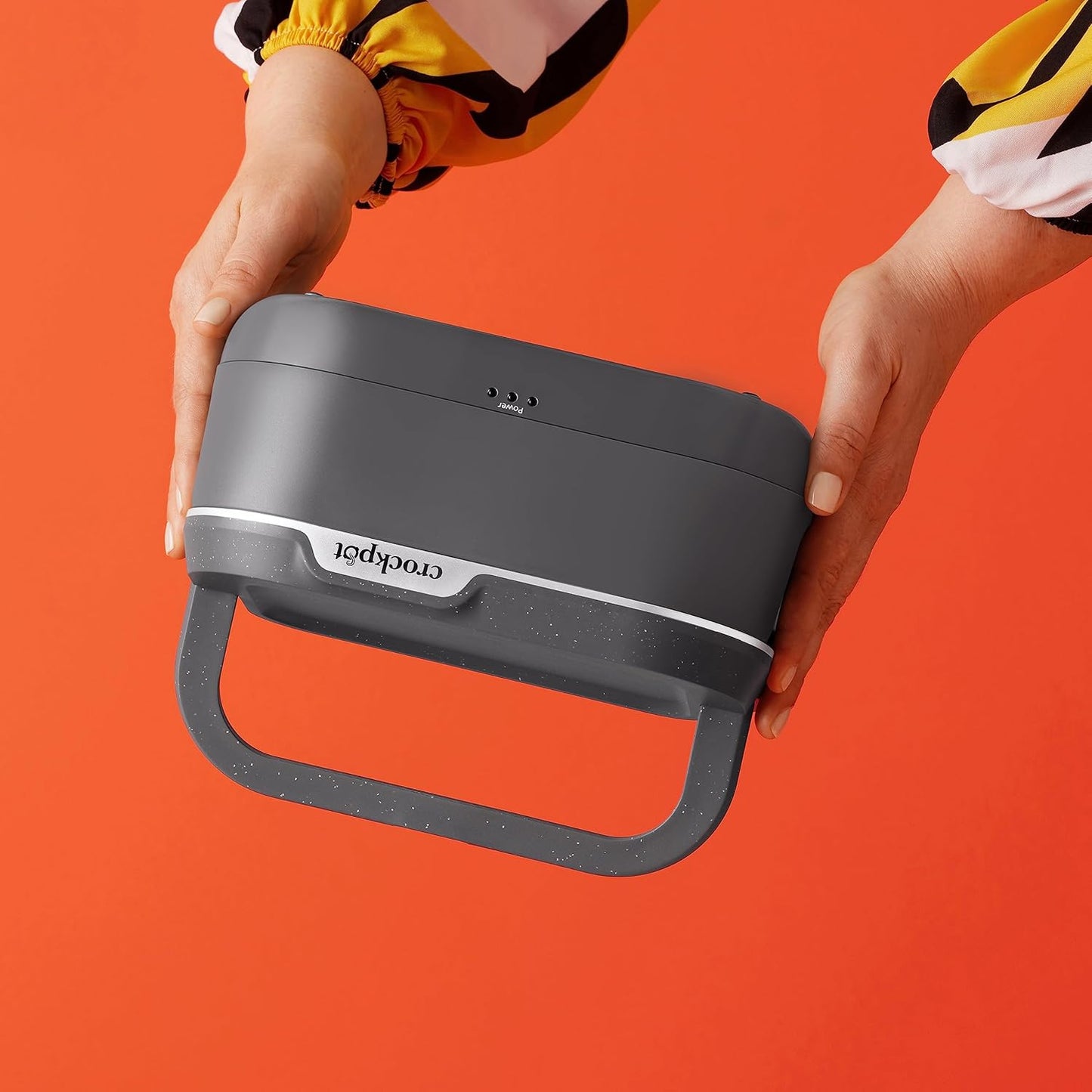 Crock-Pot 28-Ounce Mini Electric Heated Lunch Box, Portable Food Warmer, Perfect for Travel, Car, On-the-Go, Keeps Food Warm, Spill-Free, Dishwasher-Safe, Ideal Gift for Men and Women, Gray