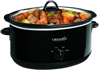 Crock-Pot Small 2.5 Quart Casserole Slow Cooker in White/Blue, Enjoy Eye-Catching Quick Meals, Durable and Compact