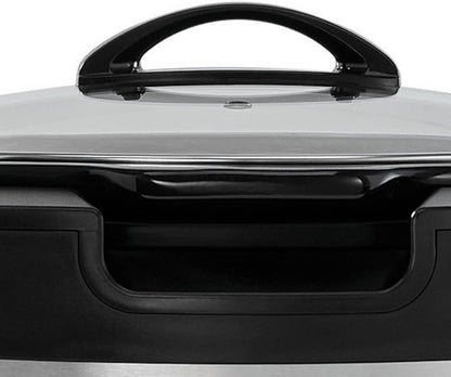 Crock-Pot Thermoshield Slow Cooker with Easy Carry Handles | 6 Quart Manual Slow Cooker, Black