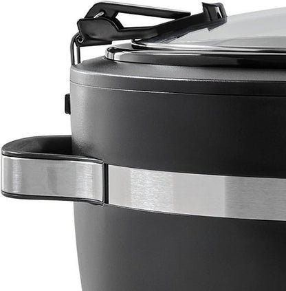 Crock-Pot Thermoshield Slow Cooker with Easy Carry Handles | 6 Quart Manual Slow Cooker, Black